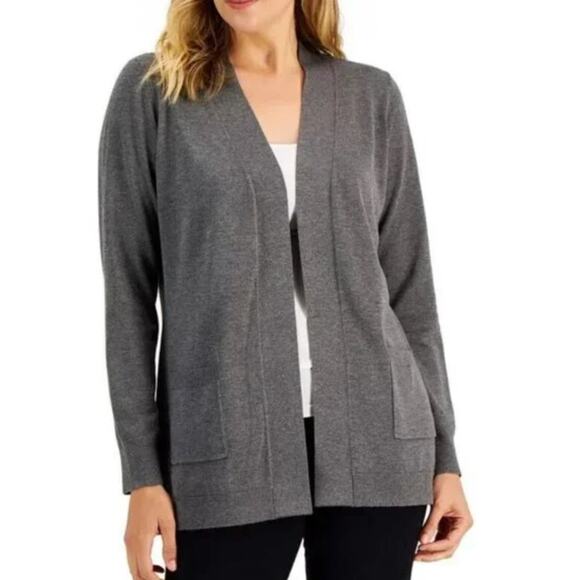 Karen Scott Open-Front Long-Line Long Sleeve Cardigan NWT Size 2X - Picture 1 of 2